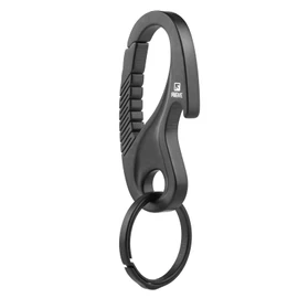 TISUR Titanium Carabiner Keychain with Titanium Key Ring, For Cars, Motorcycles, Carabiners, Smart Keys, Anti-Loss, Present, Gift (Bottle Opener Type, Key Chain x 1 + Key Ring x 1)
