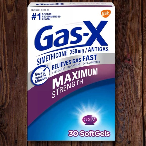 Branded Gas-X Maximum Strength Gas Relief Softgels with Simethicone 250