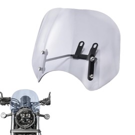 Motorcycle Windshield Deflector with Bracket Windscreen Fit for Rebel 500 CMX500 2018 2019 2020 2021 2022 2023 2024 2025 2026 Wind Shield Screen Visor Flyscreen, Smoke