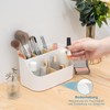 RISEMART Desk Organiser, White, Multifunctional Office Pen Holder with 5