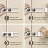 Sliding Cabinet Lock,4 Pack Child Safety Locks Cabinet Locks Baby