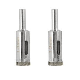 Jamiikury 1/2" / 13mm Diamond Drill Bit, Diamond Hole Saw, Glass Drill Bit, Tile Hole Saw Suitable for Ceramic Glass Tile Porcelain Marble (Pack of 2)