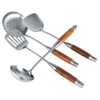 4Pcs/Set 304 Stainless Steel Rosewood Cooking Utensils Cookware Set Kitchen