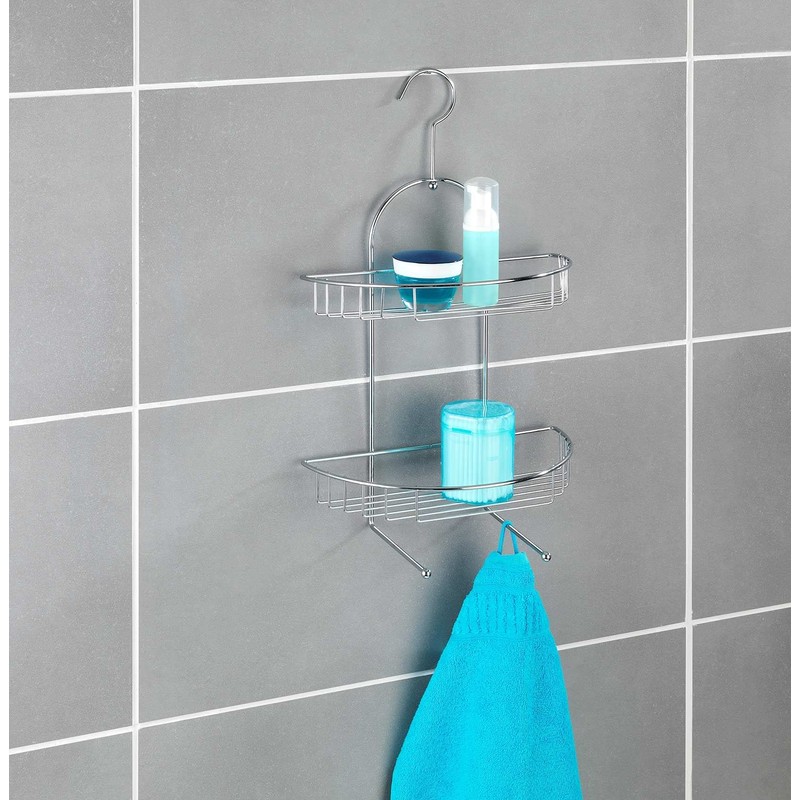 Wenko 15887100 Exclusive shower caddy Kuopio semicircular shower rack, 2
