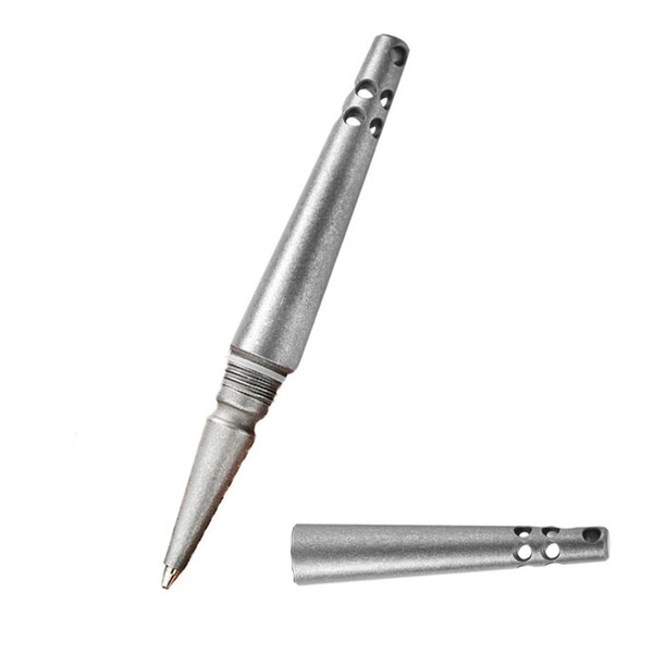 WIOKINY Titanium Ballpoint Pen 4.33''Multifunctional Pocket EDC Pen Extendable Grip