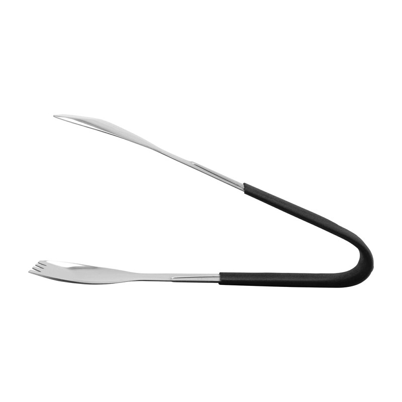 G.E.T. BSRIM-70-BK 9" Stainless Steel Tong with a Black Cool-Grip