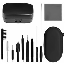 Namvo Hearing Aid Cleaning Kits, Hearing Aid Cleaning Wire Cleaning Brush with Storage Box for Hearing Aid Headphones