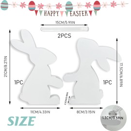 Test Tubes Flower Vase - Easter Bunny, 2 Sets Rabbit Flower Vase, Easter Test Tube Vase, Easter Bunny Decoration, for Hydroponics Plants, Spring Easter Gifts, Table Home Office Living Room Kitchen