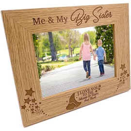 Me and My Big Sister Love You To The Moon Photo Frame Gift (4 x 6 Inch)