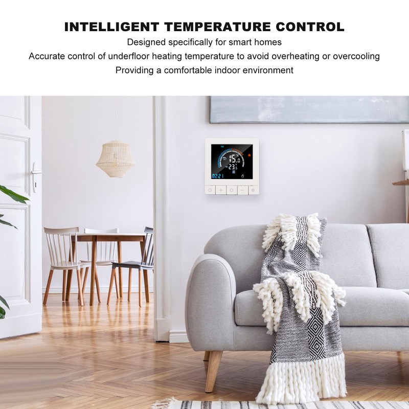 Programmable Smart Thermostat Electric Heating Smart Thermostat Digital LCD Display