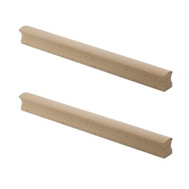 Tsnamay 2Pcs Unfinished Beech Wood Solid Furniture Pulls Handles,Unfinished Unpainted Paintable Wooden Handles Cupboard Closet Drawer Handle Pull,Length 11.81",Hole Dis.8.82"