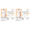 One-touch Clothe Women's Open Front Both Shoulders Arms Open 7/Sleeves
