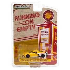 Greenlight 41130-E Running on Empty Series 13 - Chevy Corvette C8 Stingray Coupe - Shell Oil 1:64 Scale