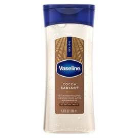 Vaseline Intensive Care Cocoa Radiant for Glowing Skin Body Gel Oil Made with Pure Cocoa Butter + Replenishing Oils 6.8 fl oz