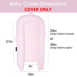 Corduroy Baby Nest Cover for Dockatot Deluxe+ Docks | MEXXI Hypoallergenic Cotton Newbon Lounger Cover (Cover Only) (Pink)
