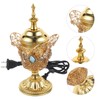 Electric Incense Burner Metal Bakhoor Burner Middle Eastern Style Tabletop