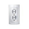 2-Way Combination Socket Surface-Mounted Socket Set 2 Slots Made in