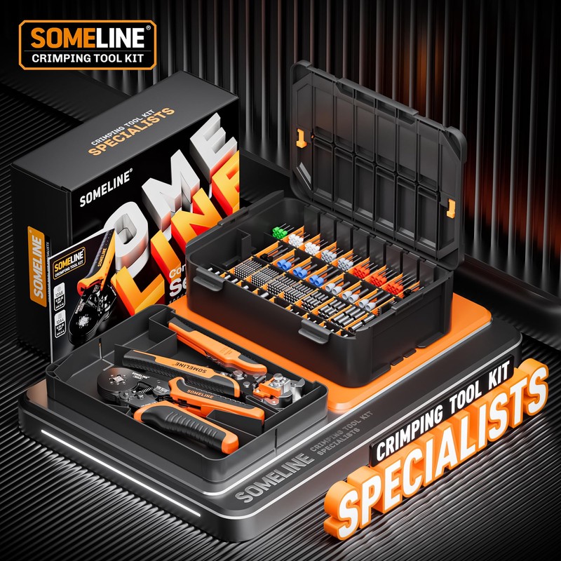 SOMELINE Ferrule Crimping Tool Kit, 36 Sizes Ferrules, AWG 24-8