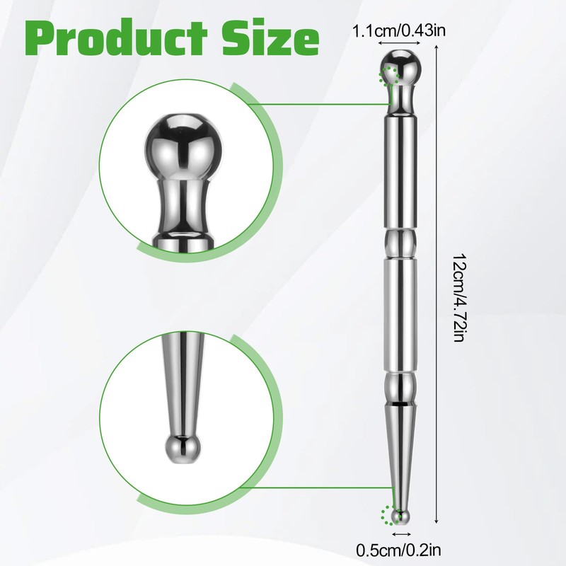 Acupressure Pen, Stainless Steel Acupressure Bar, Multifunctional Trigger Point Massager