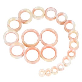 Longbeauty 20pcs Tunnels Kit 2g-1" Silicone Ear Skin Gauges Plugs Ear Expander Stretching Set (Thin Silicone - Flesh Color)
