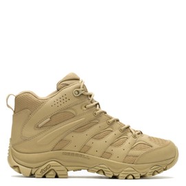 Merrell Men's Moab 3 Tactical Mid Waterproof Military Boot, Dark Coyote, 9 Wide