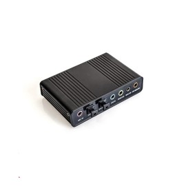 5.1 USB Audio Sound Card with SPDIF, External USB Sound Card Adapter for PC Laptop Audio, Support 48/44 KHz Sampling Rate, Black Audio Adapter for Recording