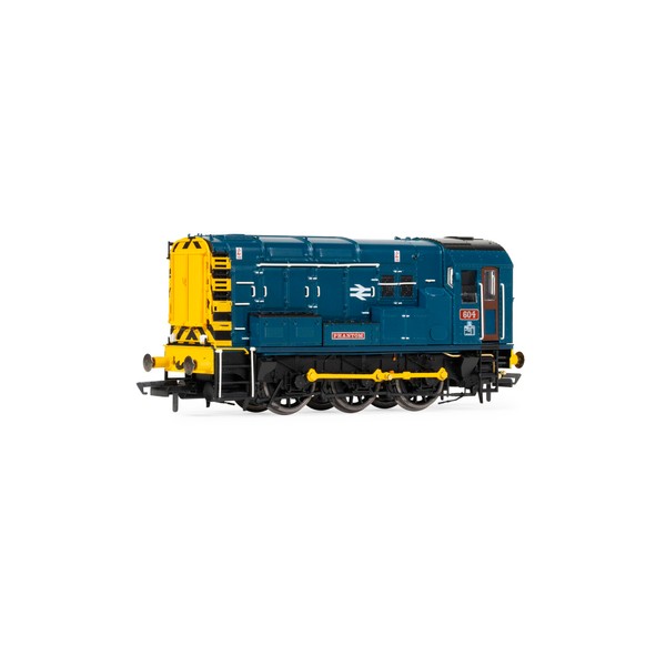 hornby hobbies R30115 BR Class 08 0-6-0 604 Phantom-Era 10 OO Gauge, Blue/Yellow, S