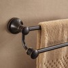 WOLIBEER Bronze Double Towel Bar, Adjustable 14.96 to 26.57 inches