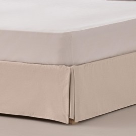 100 x 190/200cm Box Spring Bed Frame Cover 100cm Natural