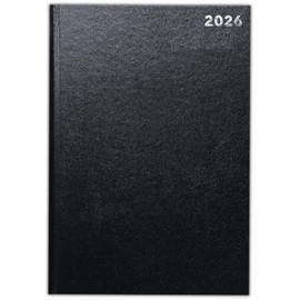 2026 A4 A5 A6 Day to Page/Week To View Diary Full Year Planner Desk Saturday Sunday Shared Page (A5 Wtv, Black)