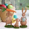 Hodao 3 PCS Easter Bunny Family Decorations Spring Easter Rabbit