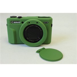 G7 X Mark II Case, BolinUS Fullbody Ultra-Thin Lightweight Rubber Soft Silicone Case Bag Cover for Canon PowerShot G7 X Mark II -Green