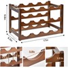 IWNTWY Wine Rack, 12 Bottles 3-Tier Free Standing Wine Racks,