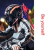Red Helmet Pigtail Motorcycle Helmet Ponytail Helmet Decor Braids Hair