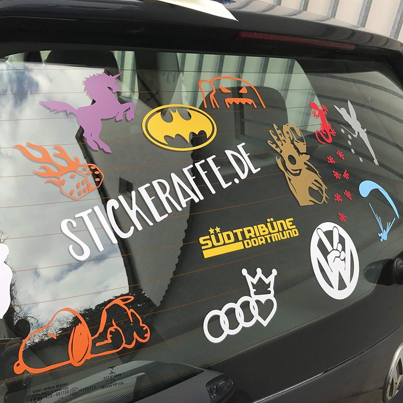 Hellweg Druckerei Petrol Power High Consumption Refueling Car Sticker Rear