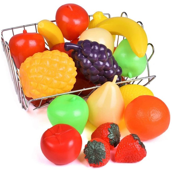 Liberty Imports Life Sized Bag of Fruits Play Food Playset for Kids
