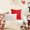 Psythuor Christmas Pillow Covers 18x18, Set of 2 White Christmas