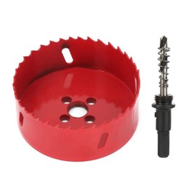 Hole Saw Metal Cutter BI-Metal Hole Saw Tooth Drilling Cutter for Wood Cornhole Boards Plastic Drywall 90mm/3.5in