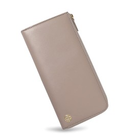 HAKATA NO MORI LEATHER Women's Long Wallet, L-Shaped Zipper, Genuine Leather, Brand, Thin, Gusset, Coin Purse, Card Slots, 12 Cards, Thin, Slim, Lightweight, Easy to Use, Bi-Fold, L-Shaped Fuser, YKK