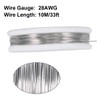 sourcing map 0.3mm 28AWG Heating Resistor Wire Wrapping Nichrome Resistance