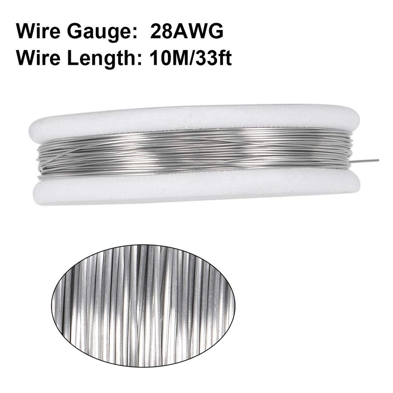 sourcing map 0.3mm 28AWG Heating Resistor Wire Wrapping Nichrome Resistance