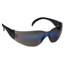 Galeton 9304 Outlaw Lightweight Anti-Scratch Lens Safety Glasses with Extra Wide Temples, Blue Mirror