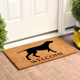 Calloway Mills AZ105542436 Pointer German Shorthaired Doormat, 24" x 36", Natural/Black
