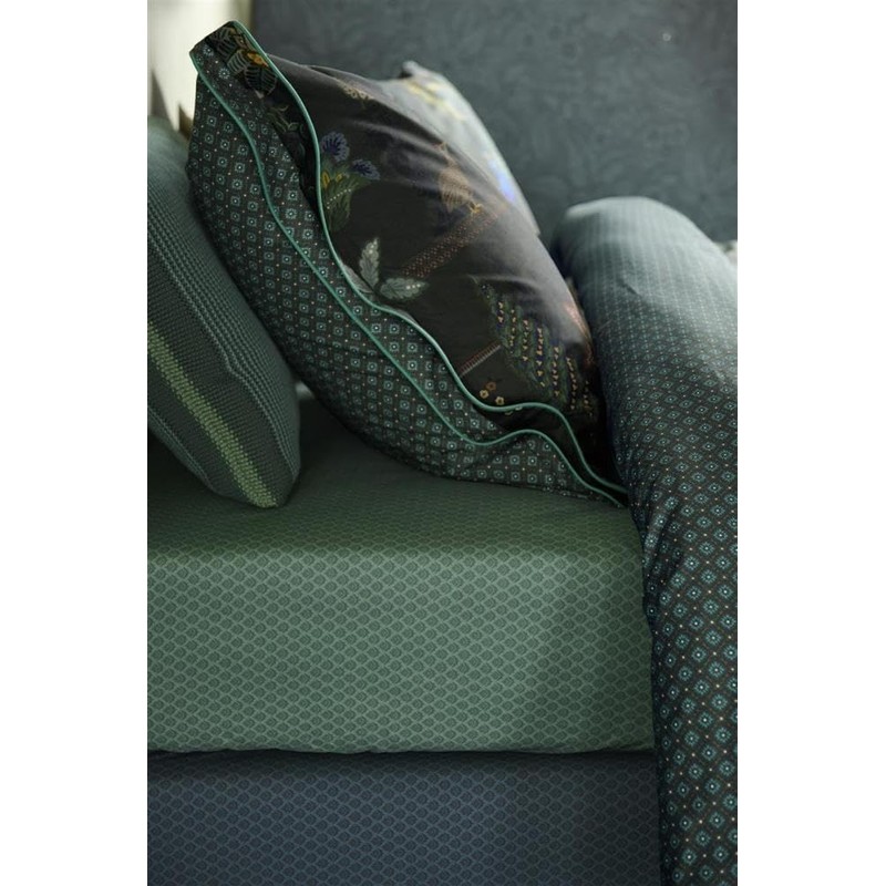 Pip Studio Percale Fitted Sheet Thousand Leaves Colour Green Size