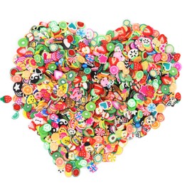 TCOTBE 2000 Pcs Fruit Polymer Slices,Fruit Slime Supplies Charms Acessories Add ins Clay DIY Nail Art,Charms Making Kit Decoration Arts Crafts
