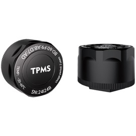 YolanAuto MT5 Dedicated 2 Front and Rear External Tire Pressure Sensor TPMS | Real Time Fetal Pressure & Temperature Monitoring | Bluetooth Connection, Easy Pairing