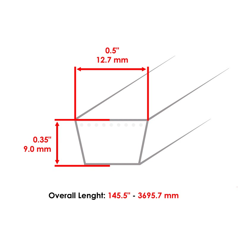 John Deere Deck 54" Belt for John Deere Z375R 54"