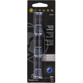 Cross 1 Pack Cross Fountain Pen Cartridge Ink Refills, Blue Ink 6 per card 8920