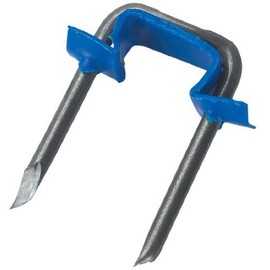 Gardner Bender MSI-550 Polyethylene Insulated Metal Staple, ½ Inch., 14/2 & 12/2 (NM) Non-Metalic Cable, 500 Pk., Blue