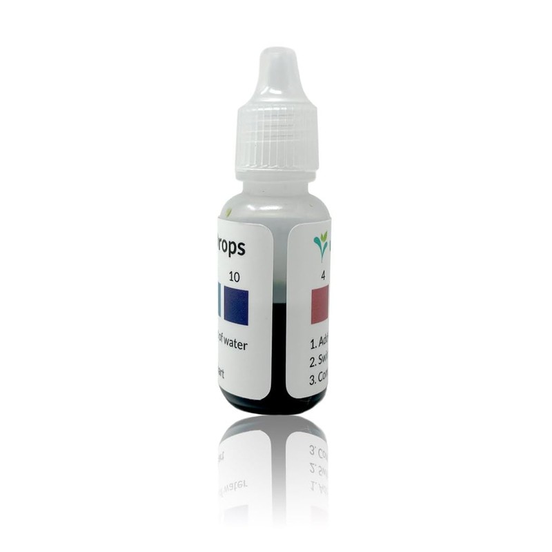 pH Testing Reagent Drops, Wide Range from 4-10 pH, Made